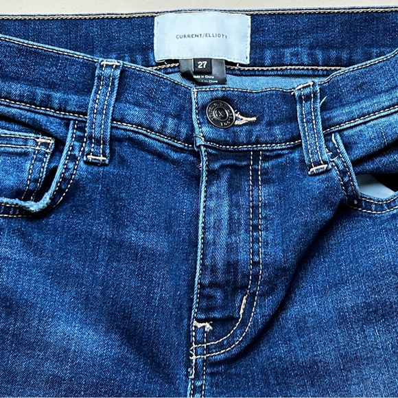 Current Elliot womens  denim dark skinny long jeans size 27 - Picture 4 of 11